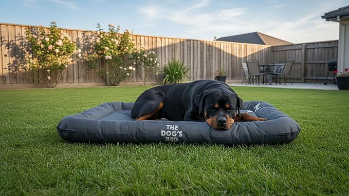 The Dog’s Bed Utility Waterproof Dog Bed, XXL, Grey – Extra Extra Large Outdoor Dog Bed for Giant Breeds, Durable Oxford Fabric, Tough YKK Zippers, Washable Removable Cover