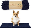 My Doggy Place Dog Mud Mat, 31" x 20" Navy Blue – Thick Microfiber Entry Rug for Snow, Mud & Salt – Absorbent, Quick-Dry, Washer-Safe & Non-Slip, Medium