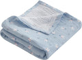NTBAY 2 Layer Muslin Cotton Baby Swaddle Blanket, 42x60 Soft and Breathable Receiving for Newborns and Infants, Perfect for Crib, Stroller, Travel, Lightweight Nursery Blanket, Cloudy Bunny