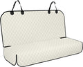 NECKORY Backseat Cover for Dogs, Waterproof and Non-Slip Pet Bench Seat Covers, Car Seat Protector for Back Seat, Universal Size Rear Car Seat Cover Fits Cars, Trucks and SUVs, L-Beige&Black