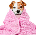 LaSyL Weighted Blanket for Pets | Thunder Blanket for Dogs Anxiety | Premium Soft Minky | Relaxation & Calming & Anti Anxiety | Used in Car, Bed, Couch | Pink, Washable Small 32" L x 24" W