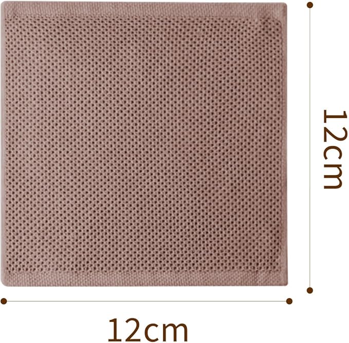 LikGuest Honeycomb Cotton Dish Cloths 6 Pack,12x12 Inch – Super Absorbent, Quick-Dry & Reusable Kitchen Cleaning Cloths, Lint-Free Washable Towels for Dishes, Glass & Household Use(Coffee Brown)
