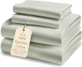 LANE LINEN 100% Egyptian Cotton Bed Sheets sábanas California King - 1000 Thread Count, Soft & Comfy Thick Bedding Sheets & Pillowcase Set, Machine Wash 15" Deep Pocket Cal King Sheet Set -Mineral