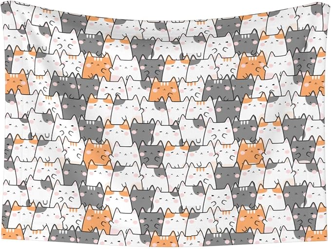 ENSFTF Pet Blanket,Warming Ultra Soft Warming Mat for Indoor Pet Beds & Furniture Reversible Blanket Machine Washable 27.6 * 19.7Inch,Cute Animals Pattern
