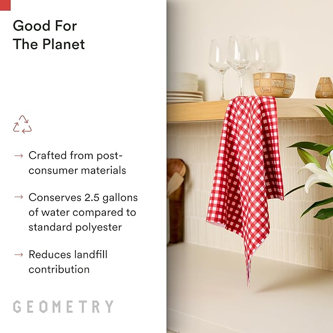 GEOMETRY Kitchen Towels - Quick Dry Microfiber Cloth Dish Towels for Kitchen Drying - Premium Quick Dry Towel - Made with Love - 3 Pack