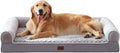 Warmrest Large Dog Beds Large Sized Dogs, Orthopedic XXL XL Dog Bed for Medium Size Dogs, Big Waterproof Couch Sofa with Removable Washable Cover for Pet, Light Grey, 48"*35"*8"