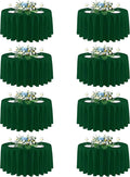 sancua 90 Inch Round Tablecloth, 8 Pack Hunter Green - Circle Polyester Fabric Table Cloth for Christmas Party Reception Banquet Birthday, Washable Formal Table Cover (Fit 30-72 Inch Tables)