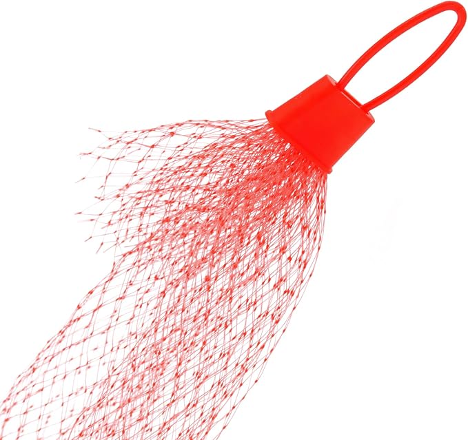 MUKLEI 400 Pcs 22 Inch Nylon Mesh Bags, Red Plastic Produce Net with Buckles, Red Mesh Produce Bags Fruit Net Seafood Boil Bag for Onion Potato Storage
