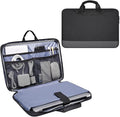 14 15 Inch Waterproof Laptop Sleeve Men Women TSA Briefcase for MacBook Pro 14 M5/M4/M3/M2/M1, Macbook Air 15 M4/M3, Dell Inspiron 14/XPS 15, Lenovo Acer HP ASUS Chromebook 14 Carring Case, Black