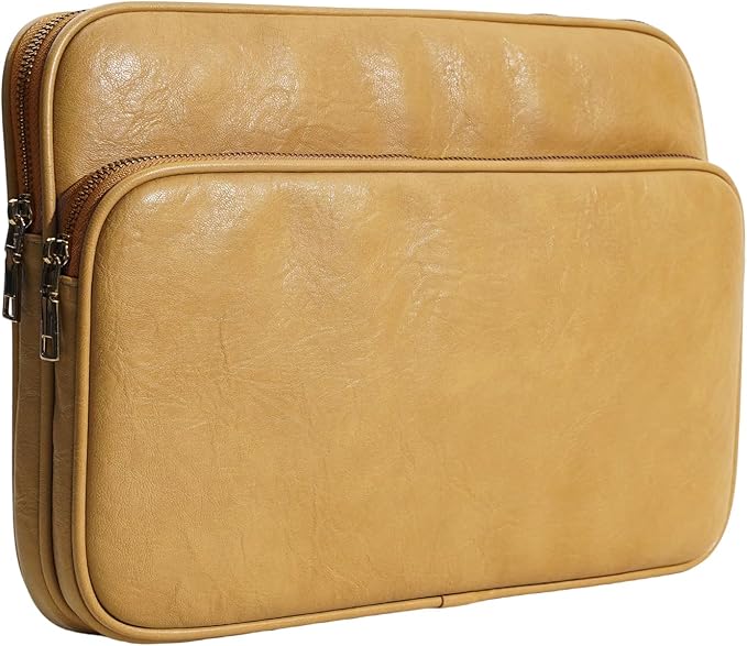 Benfan Laptop Sleeve Bag 13 Inch Compatible with 2024 MacBook Air 13 M3 M2 M1, New MacBook Pro 13 M2 M1, Dell XPS 13 Color Yellow