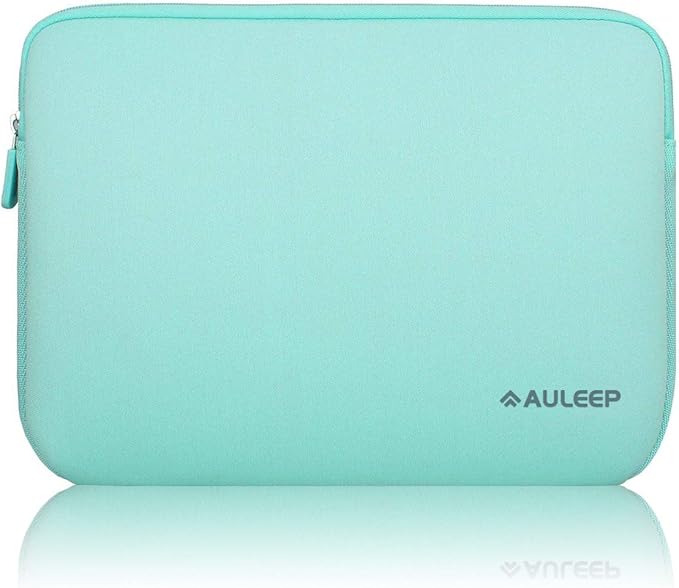 AULEEP 11-12 Inch Laptop Sleeves, Neoprene Notebook Computer Pocket Tablet Carrying Sleeve/Water-Resistant Compatible Laptop Sleeve for Acer/Asus/Dell/Lenovo/HP (Light Green)