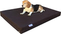 Dogbed4less Orthopedic Dog Bed with Memory Foam for Pet, Waterproof Liner with Durable Nylon and Bonus Antislip Microsuede External Covers (Ballistic in Seal Brown, Medium 37" Length X 27" Width)