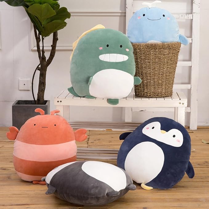 Zielind Penguin Plush Pillow, 16 inch Kawaii Penguin Stuffed Animal Toy Cute Penguin Plushie Animal Pillows Gifts for Boys and Girls