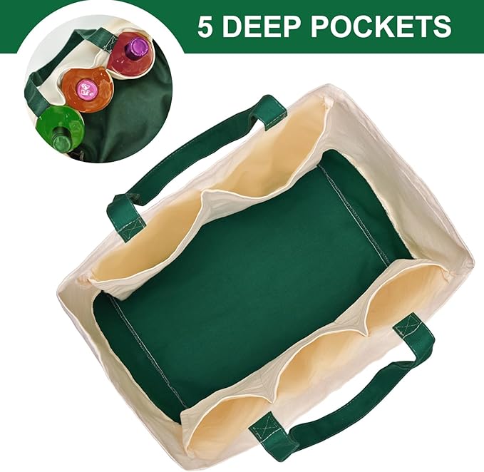 CNaiyunpin Reusable Grocery Bags Heavy Duty, 8.3 gal Foldable Large Canvas Tote Bag with Handles, Holds 60 lbs Canvas Shopping Bags, 1 Pack（Retro Green）