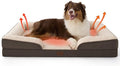 Bedsure Self Warming Orthopedic Dog Beds Large Sized Dog - Washable Large Dogs Bed Waterproof, Big Comfort Dogs Couch Sofa with Removable Cover, Pet Bed with Nonskid Bottom, Brown, Non-Electric