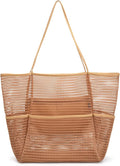 Tainehs Beach Bag - Mesh Tote Bag Beach Vacation Clothes for Women Pool Bag for Travel Pool Family Cruise Essentials 2026