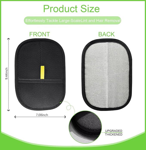 2PCS Pet Hair Removal Gloves，Reusable Static Dog & Cat Grooming Gloves, Upgraded Thickened Anti-Slip Grip for Clothes, Sofa, Car Seat, Couch, Carpet & Furniture