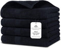 Villa Celestia 100% Cotton Hand Towel Set of 4, (16 x 28 inches) Sustainable, Soft, Highly Absorbent, Quick Drying, Combed Cotton Hand Towels Pack of 4 Ideal for Hotels, Spa, Bathroom, Dorm, Black