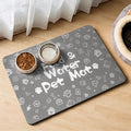 Pet Feeding Mat,Dog Cat Mat for Food and Water,Dog Bowl Waterproof Placemat with Rubber Backing,Absorbent Quick Dry Water Dispenser Mat for Pet（Dark Gray 16"×24"）