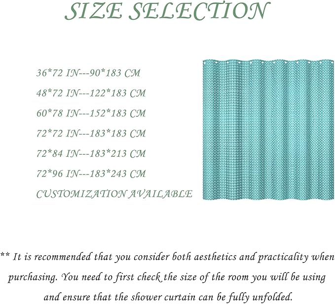 ggaimwf 72x72 Inch Solid Color Shower Curtain for Bathroom Waffle Bath Water Resistant Fabric Curtains Tiff-Any Blue Modern Thick Shower Stall Curtain with Metal Hooks