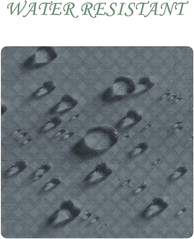 ggaimwf 60x72 Inch Solid Color Shower Curtain for Bathroom Waffle Bath Water Resistant Fabric Curtains Outer Space Gray Modern Thick Shower Stall Curtain with Metal Hooks