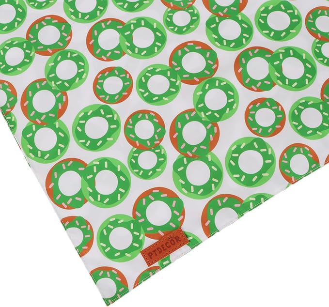 PTDECOR St. Patrick's Day Dog Bandana, Irish Reversible Pet Scarf, Premium Durable Fabric, Green Shamrock Donuts Pet Bandanas for Small Dogs Pets (Small)