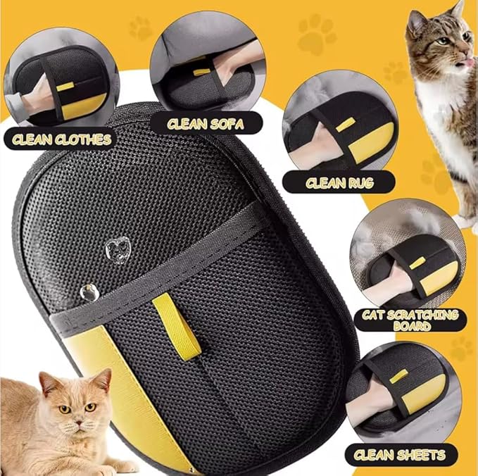 Pet Hair Removal Glove for Dogs & Cats – 1 PC Single Grooming Mitt, Double-Sided Electrostatic Design, Reusable, Washable, Gentle Massage