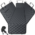 NECKORY Waterproof Dog Car Seat Cover for Back Seat - Durable, Scratch Proof Pet Hammock with Nonslip Design & Storage Pockets, Fits Cars, SUVs, Trucks- S, Black