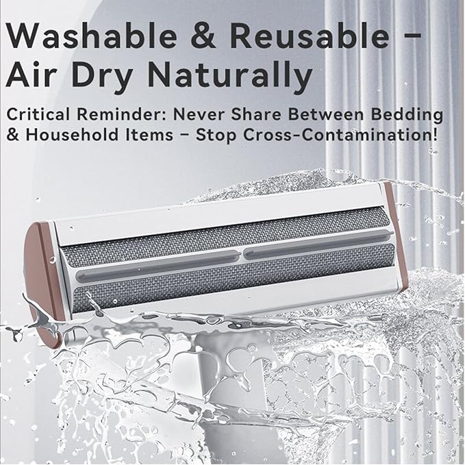 Rorodog Pet Hair Remover, Lint Brush - Reusable Lint Roller for Cat & Dog Hair on Couch, Carpet, Rugs & Bedding - Portable, Eco-Friendly, No Need for Lint Roller Refills (Brown & White)