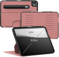Zugu Case for iPad Pro 11 (M4/M5) 2024/2025, Slim Protective Cover with Apple Pencil Holder, Auto Wake/Sleep, Multiple Viewing Angles, iPad Pro 11 Inch Cover, Phone Protector, Desert Rose