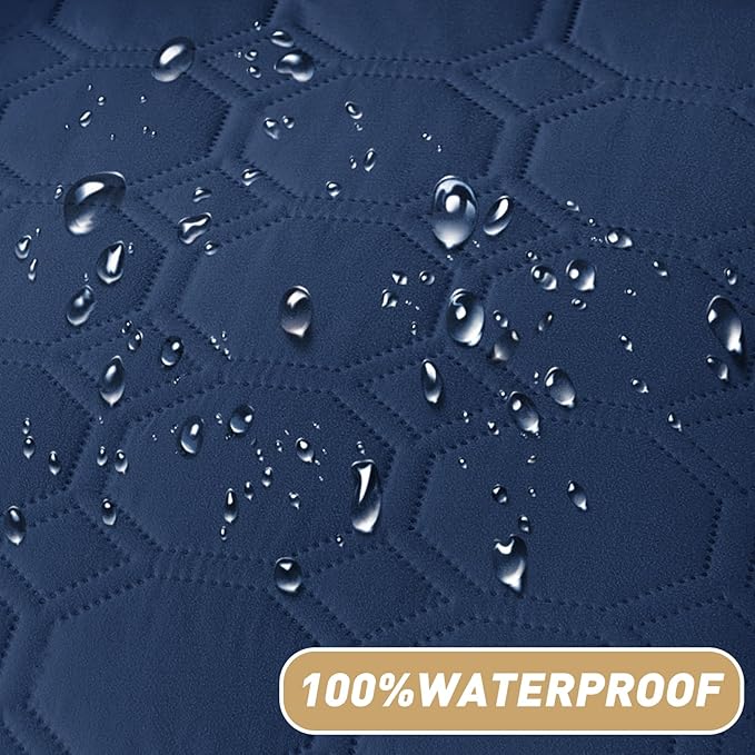 ZNSAYOTX Ultimate Cozy Blankets (30"x70") 100% Waterproof Sofa Mat Blanket for Dog Pets, Bed Couch Protector with Non-Slip Back Washable Durable, Pee Scratch Proof Easy to Clean (Navy Blue)