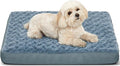 Kimpets Orthopedic Dog Beds for Crate with Removable Washable Cover Egg-Crate Foam Pet Pad Mat with Anti-Slip Bottom,Waterproof Dog Beds Small Sized，20x16 Inch
