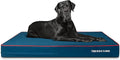 The Dog’s Bed Orthopedic Cooling Memory Foam Dog Bed, XXL Blue & Red Trim, Pain Relief for Arthritis, Hip & Elbow Dysplasia, Post Surgery, Lameness, Supportive, Washable Cover, Veterinary Approved