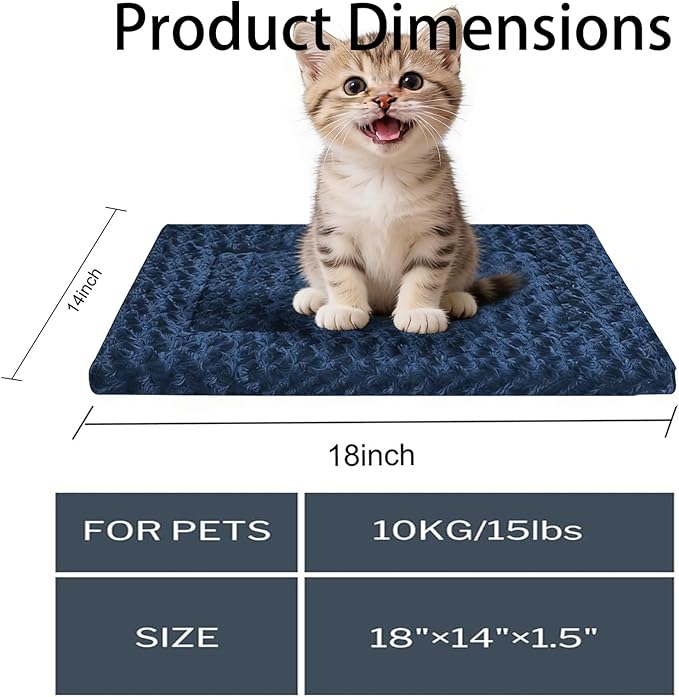 Dog Bed Mat - Reversible Dog Crate Bed Mats, Soft & Breathable Kennel Pad, Durable Crate Bed for Small Dogs & Cats
