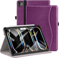 ZtotopCases for New iPad Pro 11 Inch Case 2024 (M4), Premium PU Leather Smart Cover with Auto Wake/Sleep,Multiple View Angles with Hand Strap and Pocket for iPad Pro 11 5th Gen,Purple