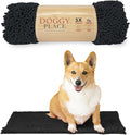 My Doggy Place Dog Mud Mat, 18" x 24" Charcoal – Thick Microfiber Entry Rug for Snow, Mud & Salt – Absorbent, Quick-Dry, Washer-Safe & Non-Slip, Small