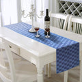 AAYU Denim Table Runners Fringed Tape Weaved,Hand Frayed Tape Weaved, 17-18 Inch X 72 Inch,