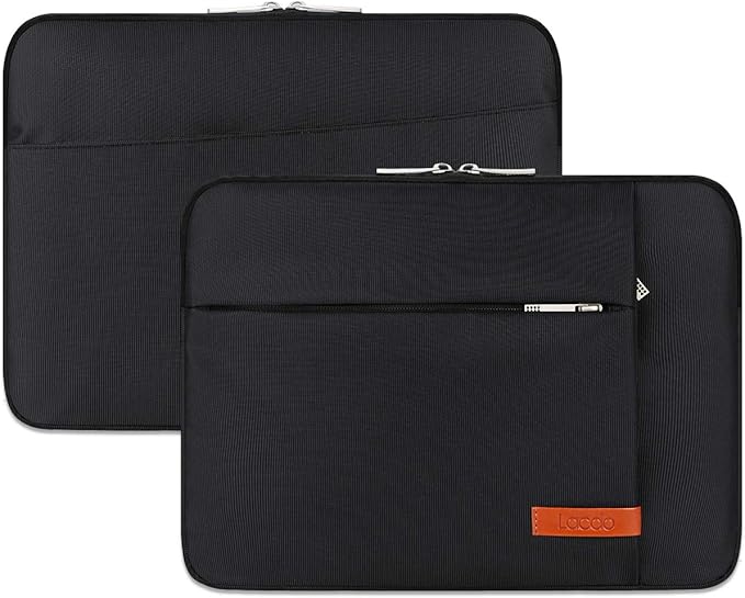 Lacdo Tablet Sleeve Case for 13 inch New iPad Pro M5 M4 2025-2024, 13 inch New iPad Air M3 M2 2025-2024, 12.9" iPad Pro 6 5 4 3 with Magic Keyboard and Smart Keyboard Folio, Tablet Bag, Black