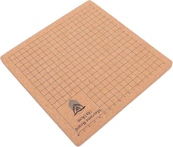 Macrame Board and Pins Double Sided Grids, Macrame Project Board with 5 Rulers 30 T Pins, Cork Braiding Board for Bracelet Making, DIY Knotting Jewelry Craft Kit for Beginners