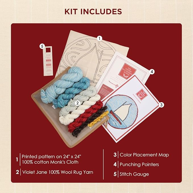The Oxford Company Punch Needle Kit (Sailboat)