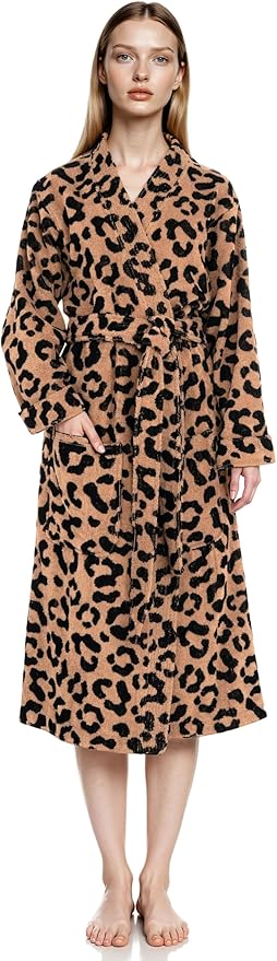 TowelSelections Womens Robe Cotton Kimono Bathrobe for Women Knee Length Terry Cloth Towel Robes for Women XS to 4X