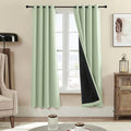 Rutterllow 100% Blackout 340 GSM Curtains 2 Panels, Full Shade 72 Inches Long Complete Drapes for Living Room, Thermal Insulated Bedroom Window Treatment Drapes (Sage Green, 52x72 inch)