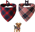 Small Dog Bandana,Soft Cotton Pet Triangle Scarf for Small Dogs & Cats,Lightweight Tie-On,Pet Photo Prop,Cute Holiday Dog Bandana 2 Pack (Burgundy)