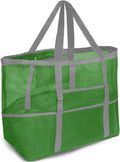 SRISE Mesh Beach Bag - Large Beach Tote Bag for Family Beach Bag for Toys & Vacation Essentials