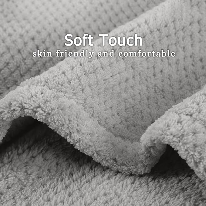 Netcken Large Microfiber Hair Towel for Women,Super Soft Anti Frizz & Quick Dry for Curly Hair,Ultra Absorbent Hair Wrap Towels for Long,Thick,Wet Hair 24x42 Inches (Grey)