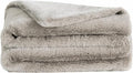 UnHide Lil’ Pet Marsh - Faux Fur Pet Blanket - Extra Soft, Lightweight, Durable Pet Blanket - Machine Washable - for Bed Cover, Couch Protection, and Crate Comfort - Greige, 34” x 44”