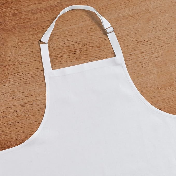 Solino Home 100% Pure Linen Apron for Women & Men - Full Midi Bib Apron Adjustable Neck Strap with Center Pockets for Kitchen