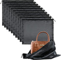 10 Pack Dust Bags for Purses and Handbags, Silk Dust Cover Storage Bag with Drawstring Travel Storage Pouch for Handbag Purse Shoes Boots (Black, 19.6 × 15.7 in)