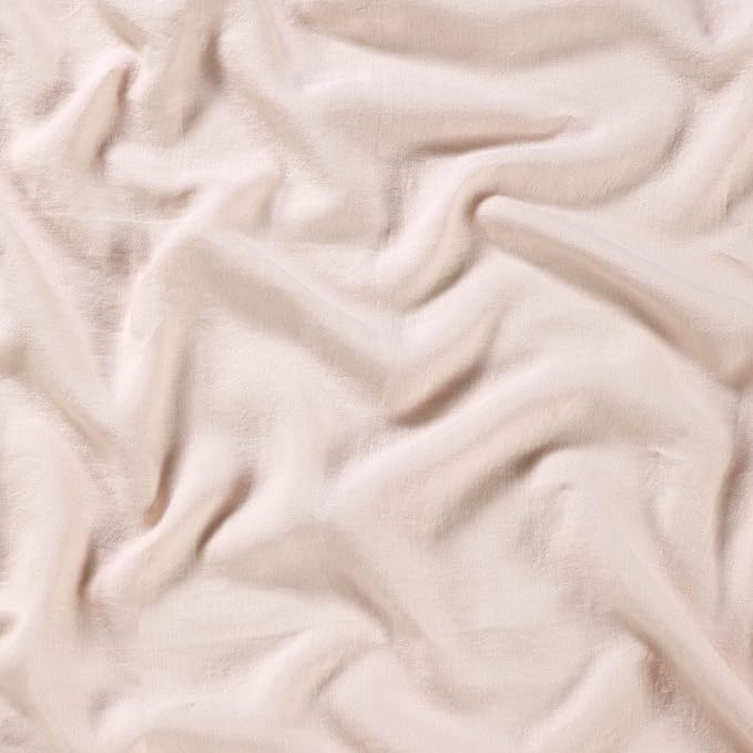 Sijo Stone Washed Organic French Linen Bed Sheet Set, GOTS Certified Organic, Best Cooling Linen Sheet Award by Sleep Foundation, 1 Flat Sheet Only (Blush, King/Cal King)