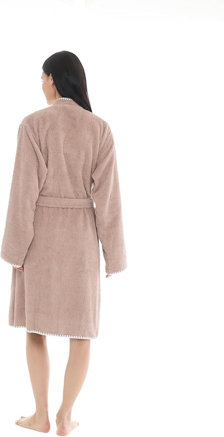 Seritaine Robes for Women, 100% Turkish Cotton Womens Robe, Luxury, Terry Cloth Long Spa Bathrobe